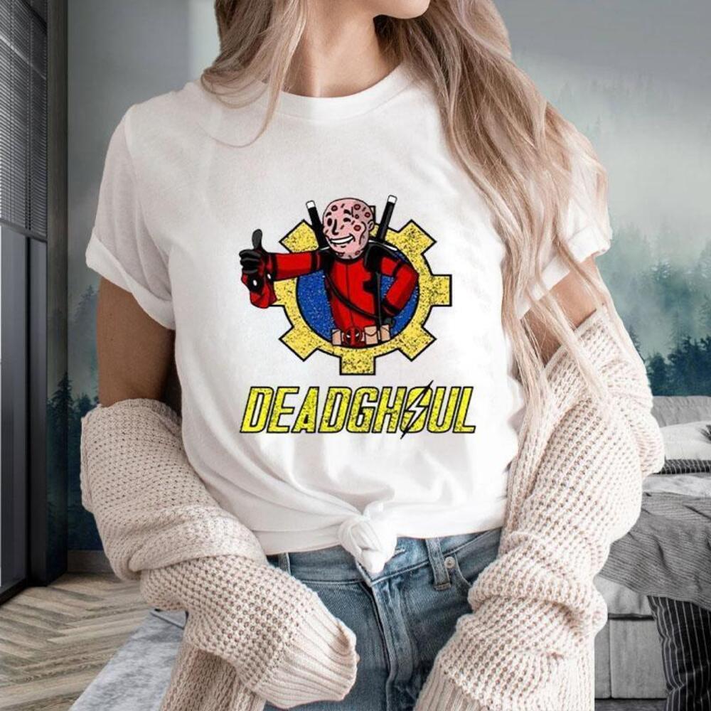 Deadghoul Fallout Shelter Deadpool Logo Tshirt